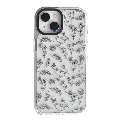Compatible with iPhone 14 Phone Case Fashion Cute Small Flower Design Silicone Shockproof Bumper Protective Cases Women Girls for Apple 14 Cases - Clear