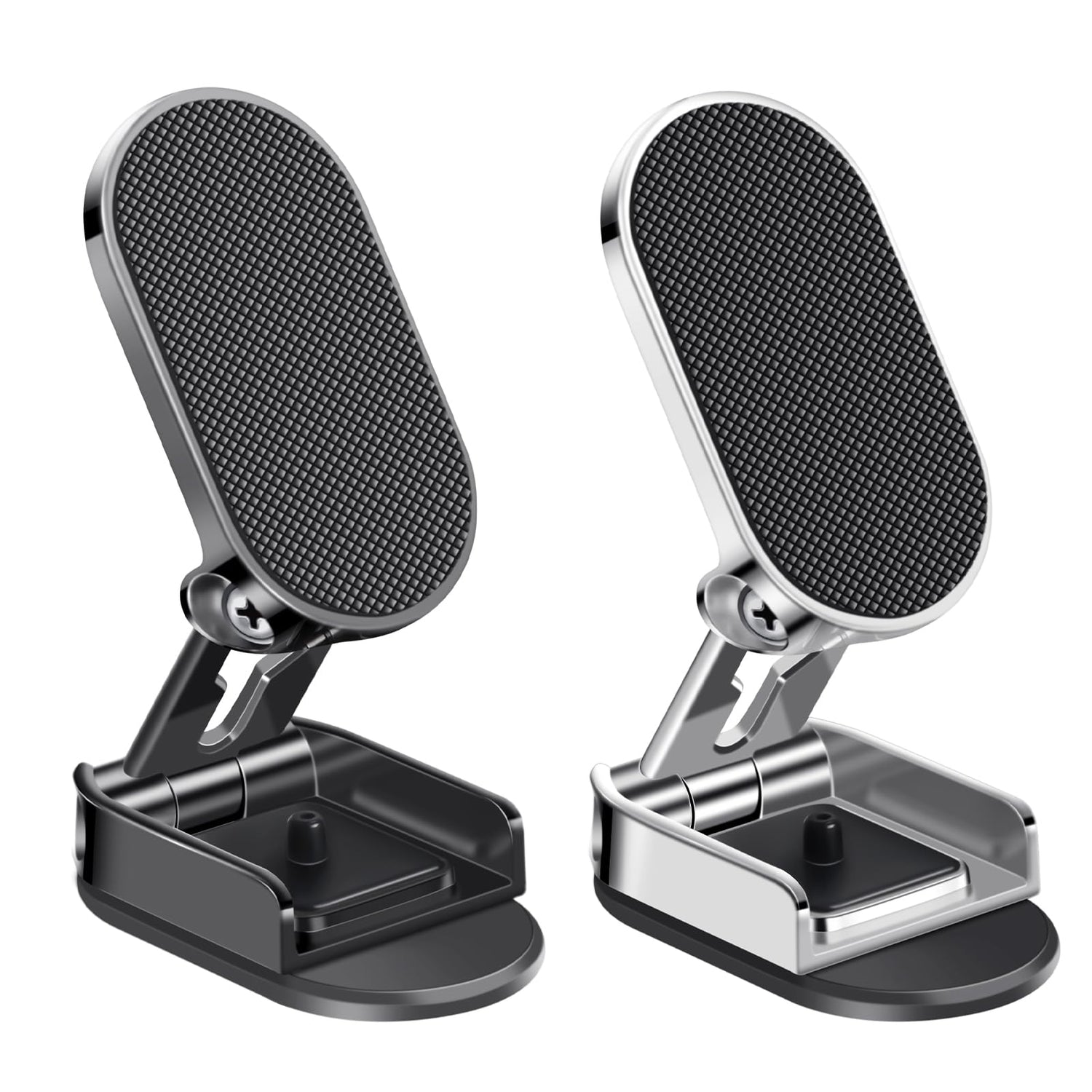 Kimmol 2- Pack Folding Magnetic Phone Holder Alloy Folding Magnetic Car Phone Holderwith 2 Metal Plates Car Magnetic Phone Holder 360° Rotation Magnetic Dashboard Cell Phone Holder for All Phones