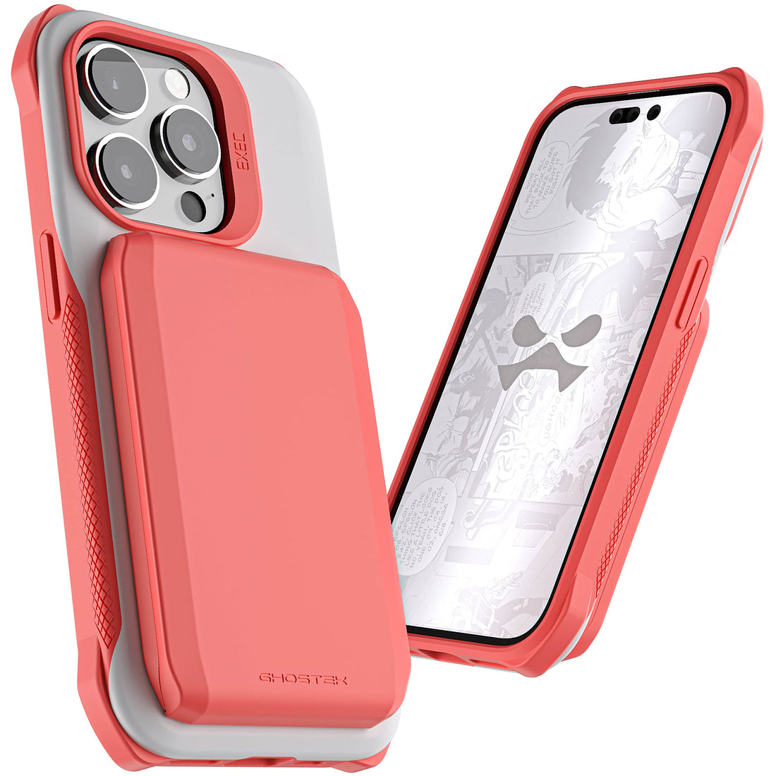 Ghostek EXEC Wallet iPhone 14 Case for Women with MagSafe Magnetic Credit Card Holder Supports Mag Safe Accessories Chargers and Car Mounts Phone Cover Designed for 2022 Apple iPhone 14 (6.1") (Pink)