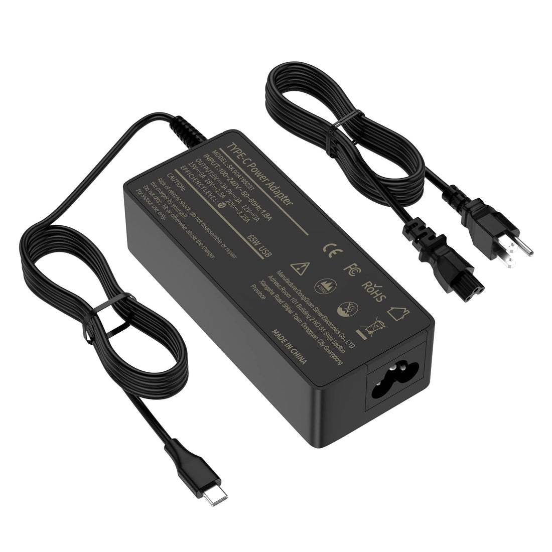 Chromebook Charger 45W 65W - USB C Laptop Charger Fast Charging for Lenovo HP Dell Samsung Asus Acer LG Google Chromebook Charger USB-C Computer Laptops Chargers Type C AC Adapter Power Cord - 10ft