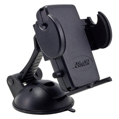 ARKON Mounts Windshield or Dash Car Mega Grip Phone Holder Mount | Universal Phone Fit | Adjustable Angle | Strong Windshield Suction | Compatible with iPhone Galaxy Note Pixel and more