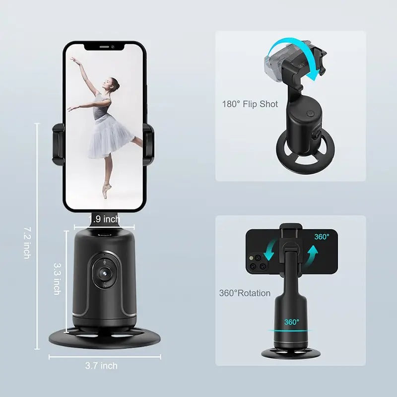 AI 360° Face Tracking Phone Stabilizer