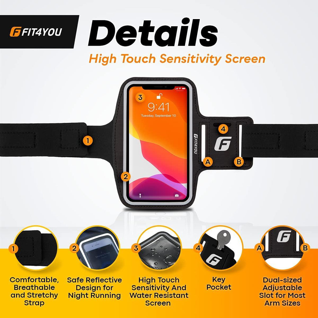 Running Cell Phone Holder Phone sleeve Soft material Comfort and Stable